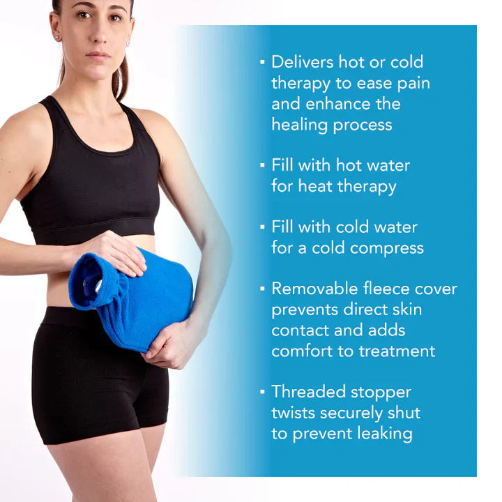 Compass Health Hot and Cold Water Bottle with Fleece Cover - Image 4