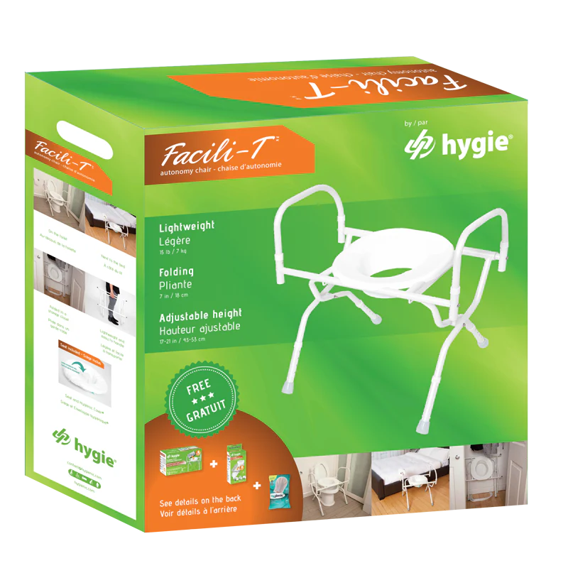 Hygie FACILI-T MULTI FUNCTIONAL FOLDING COMMODE, 1/EA - Image 2