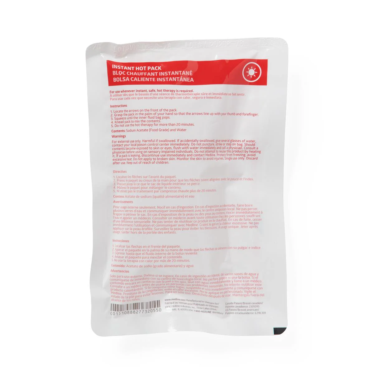 Medline Instant Hot Pack 6"x9"