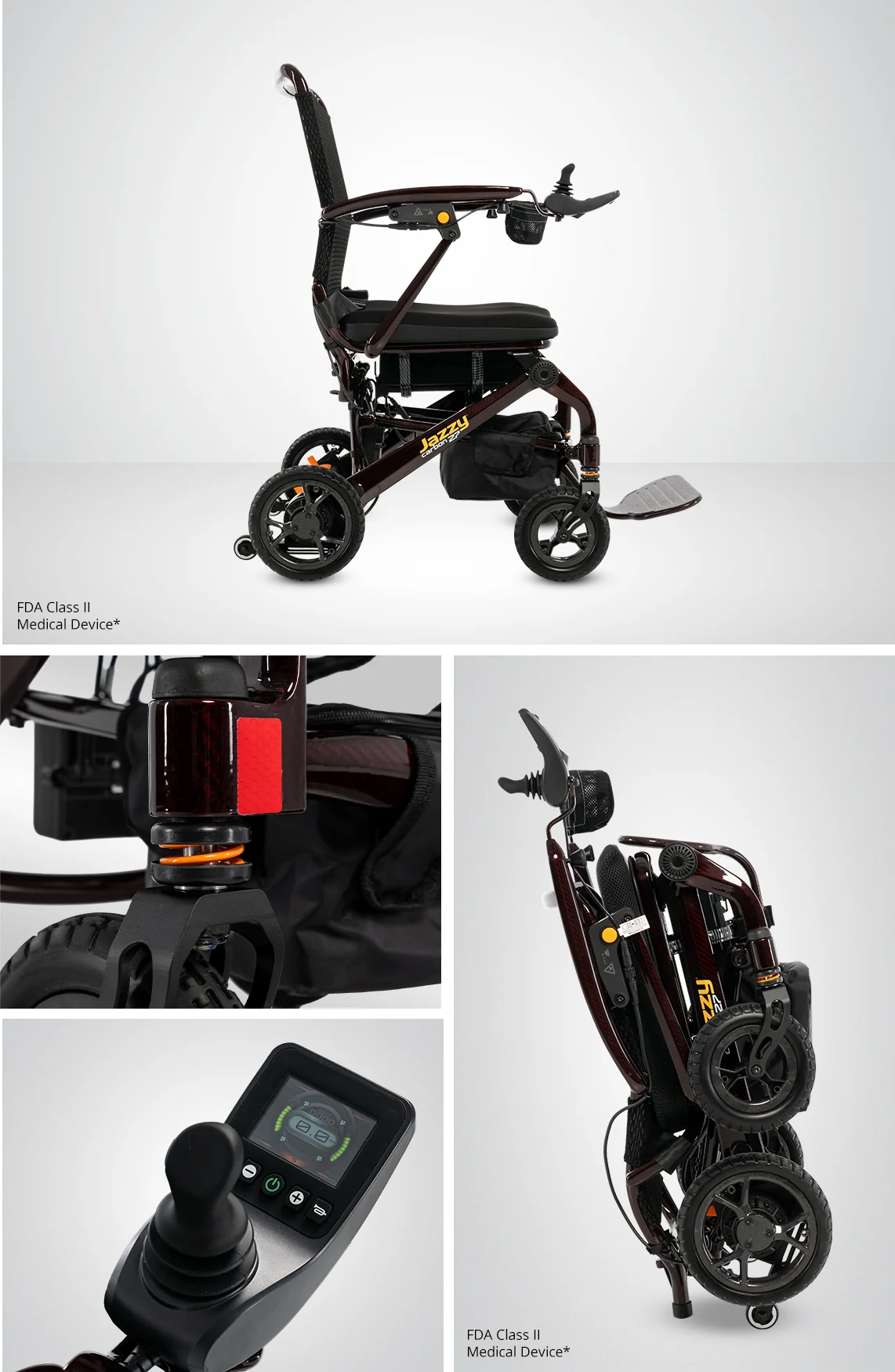 Pride Mobility Jazzy Carbon 27 Lightweight Power Chair - Image 4