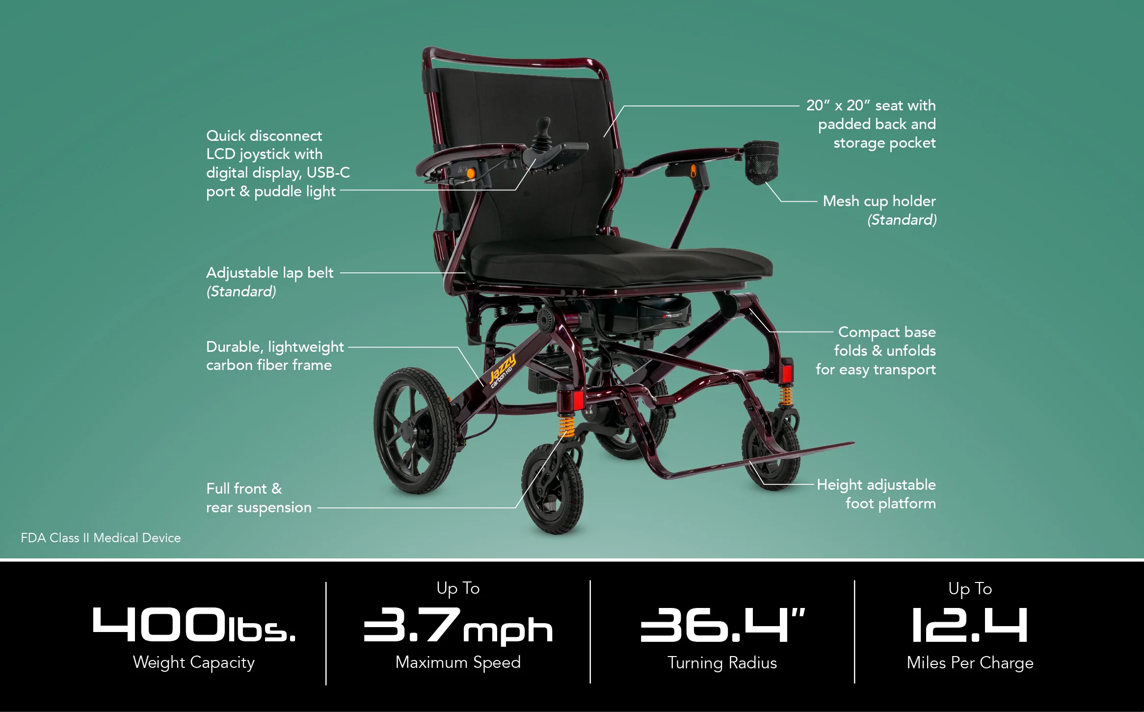 Pride Mobility Jazzy Carbon HD Power Chair - Image 4