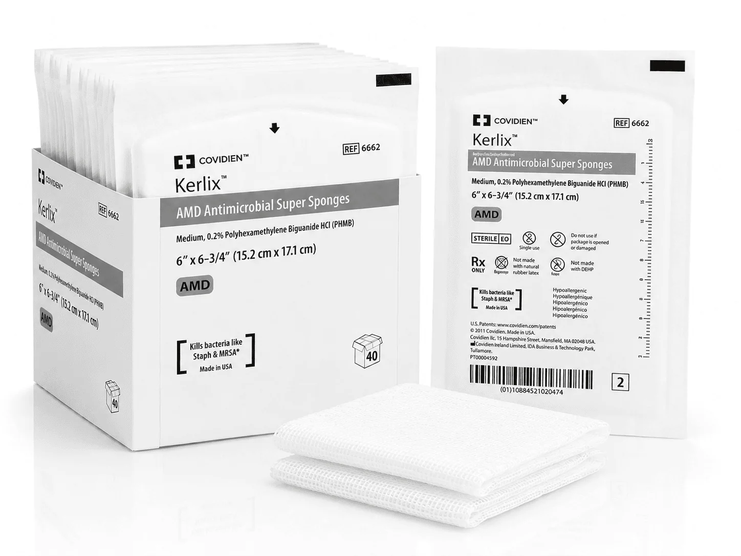 Covidien Kerlix AMD Antimicrobial Super Sponge