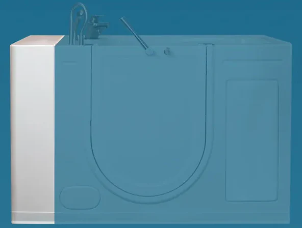 Safety Bath L-Shape Extension Panel 8"