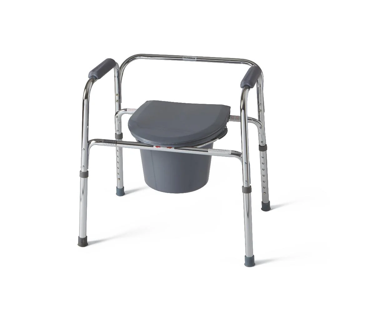 Medline EZ-Care Commode Steel Chrome