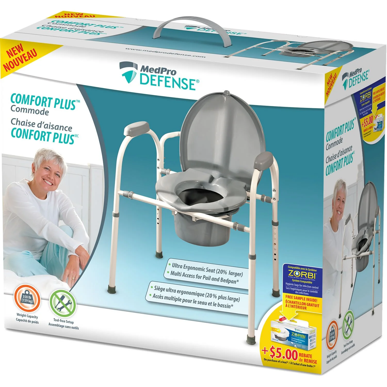 AMG Medical MedPro Defense Comfort Plus Commode