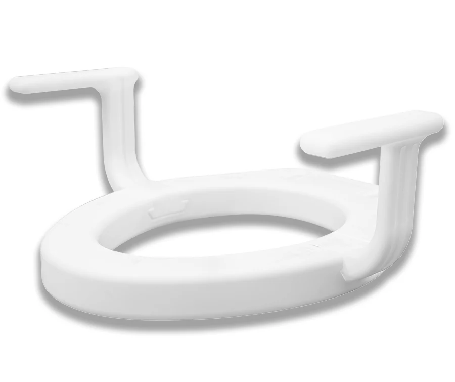 Mobb Healthcare Elongated Toilet Seat Riser With Handles (Non-Flip)