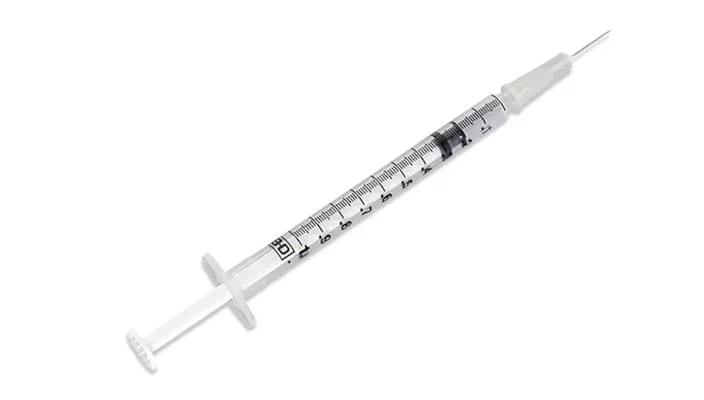 BD Tuberculin Syringe with Detachable 27 G x 1/2" PrecisionGlide Needle