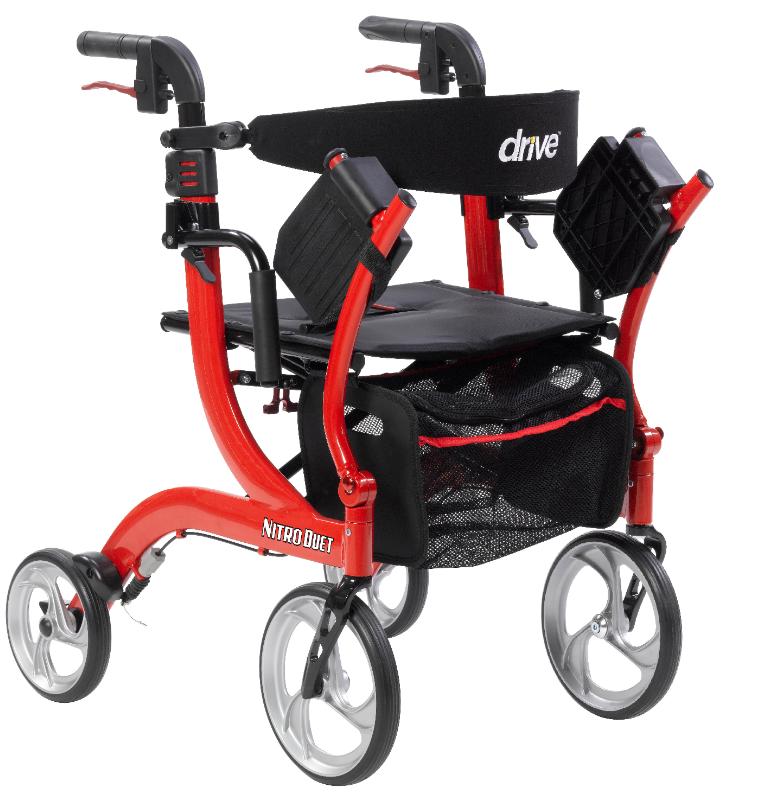 Drive Medical Nitro Duet 2 In 1 Walker/Transport Chair - Image 2