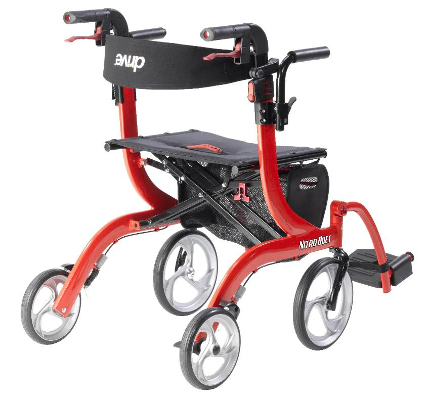 Drive Medical Nitro Duet 2 In 1 Walker/Transport Chair - Image 3