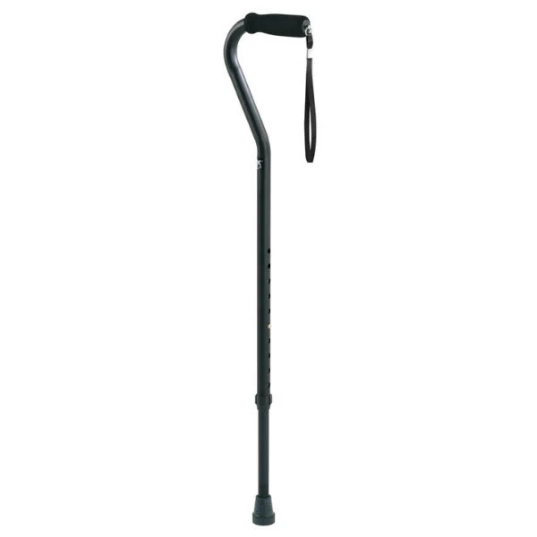 Compass Health Offset Aluminum Cane Black
