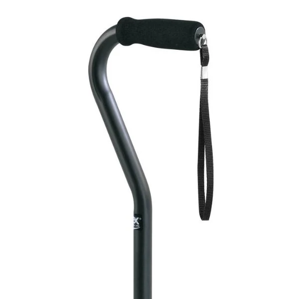 Compass Health Offset Aluminum Cane Black - Image 2