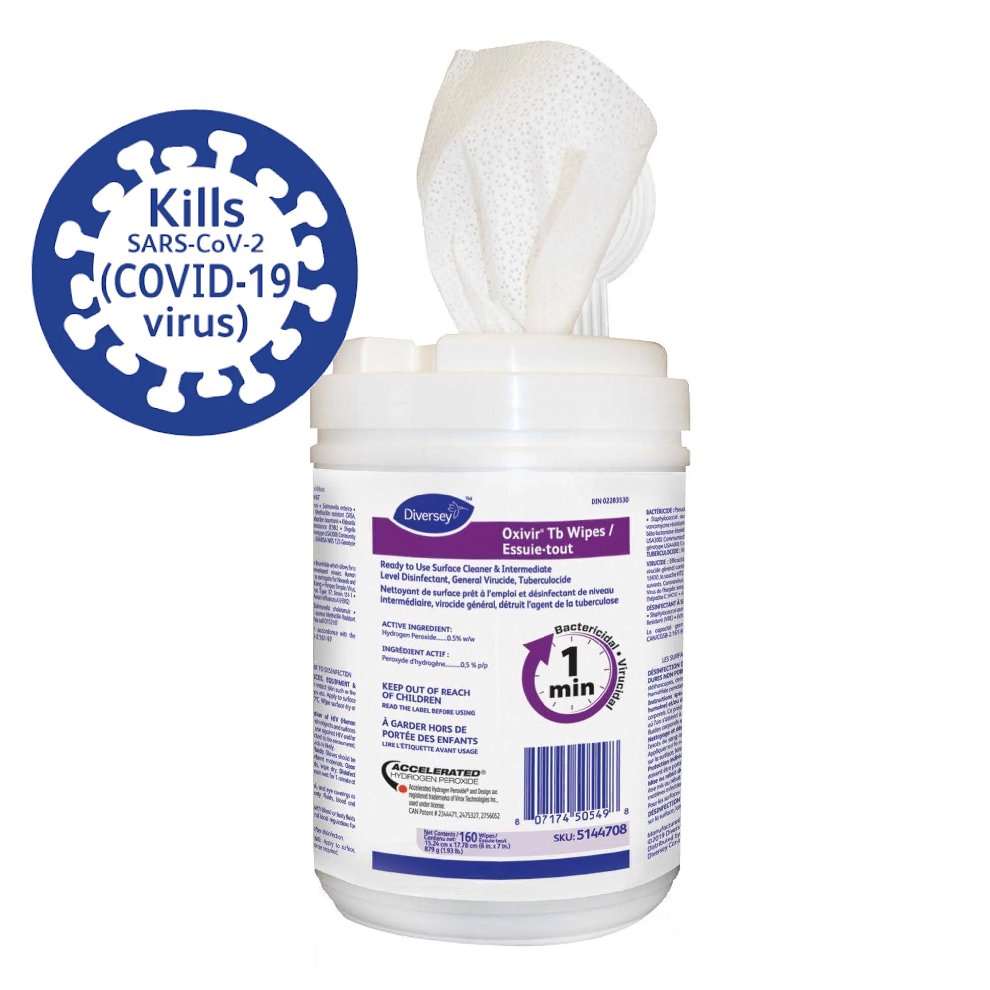 Diversey Oxivir TB Disinfecting Wipes