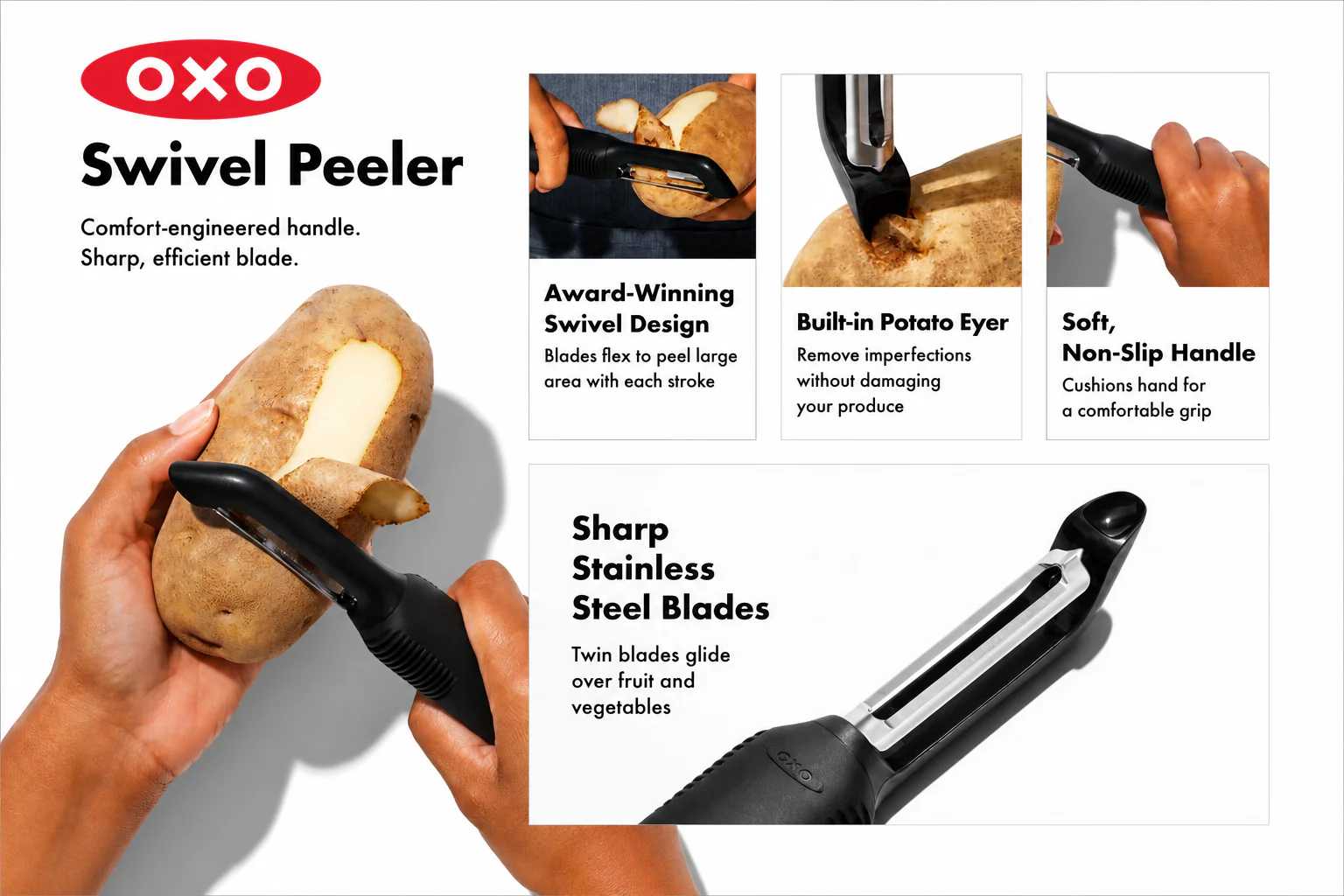 OXO Good Grips Swivel Peeler - Image 3