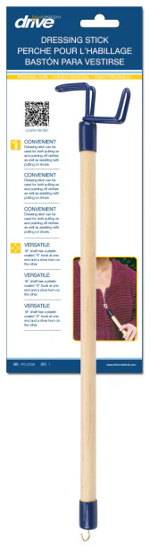 Drive Medical Padded Dressing Stick with Shoe Horn - Image 2