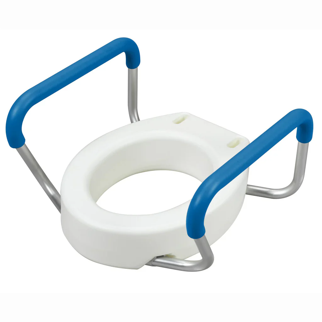 PCP Raised Toilet Seat with Removable Arms