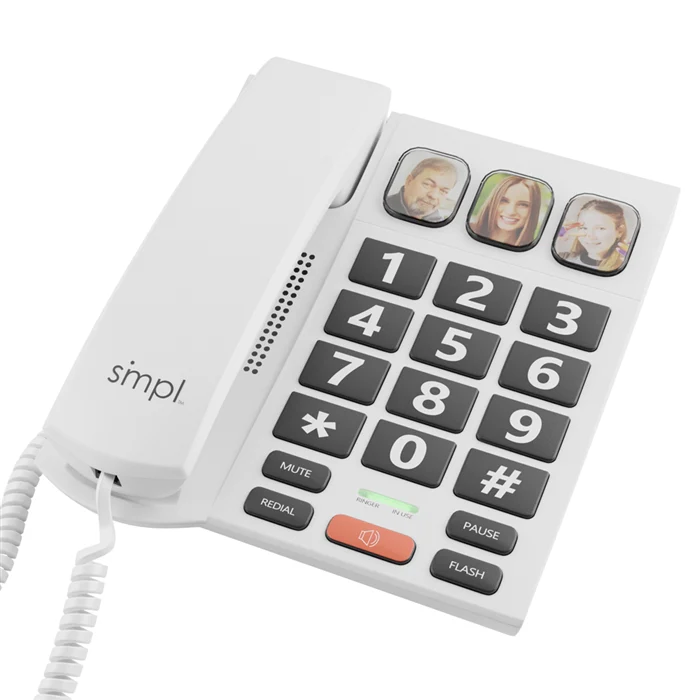 SMPL photoDial3 Photo Memory Landline Phone