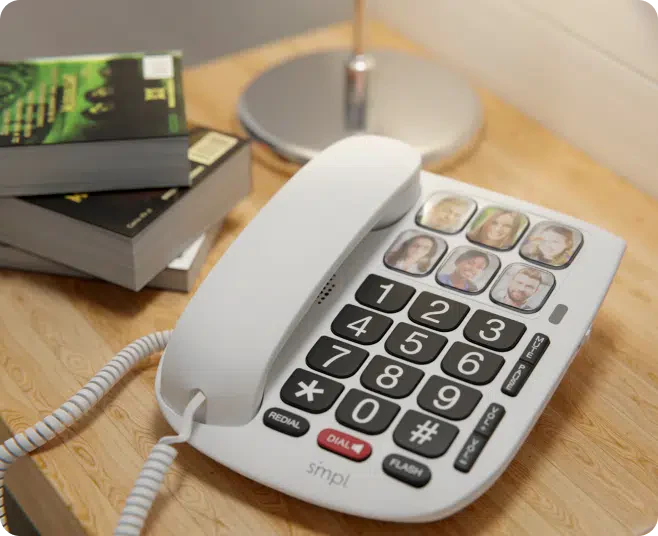 SMPL photoDial6 Photo Memory Landline Phone