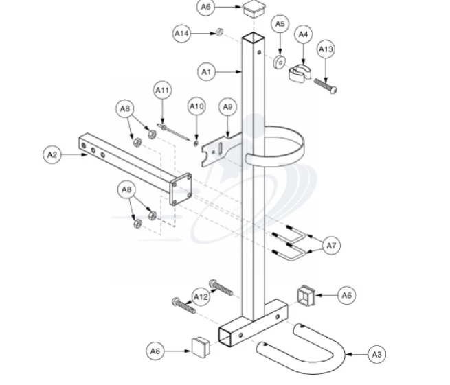 Pride Mobility Quad Cane Holder - Image 3