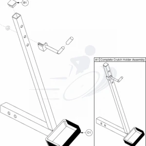 Pride Mobility Wishbone Crutch Holder - Image 2