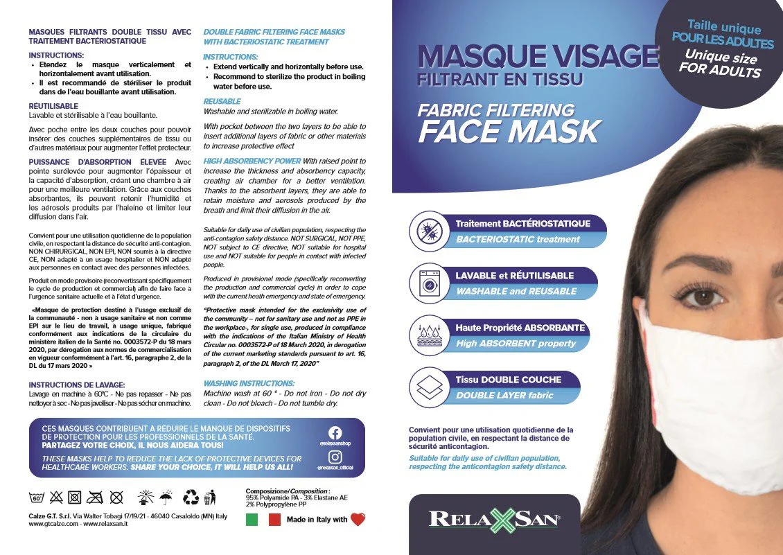 Relaxsan Reuseable Face Mask White - Image 9