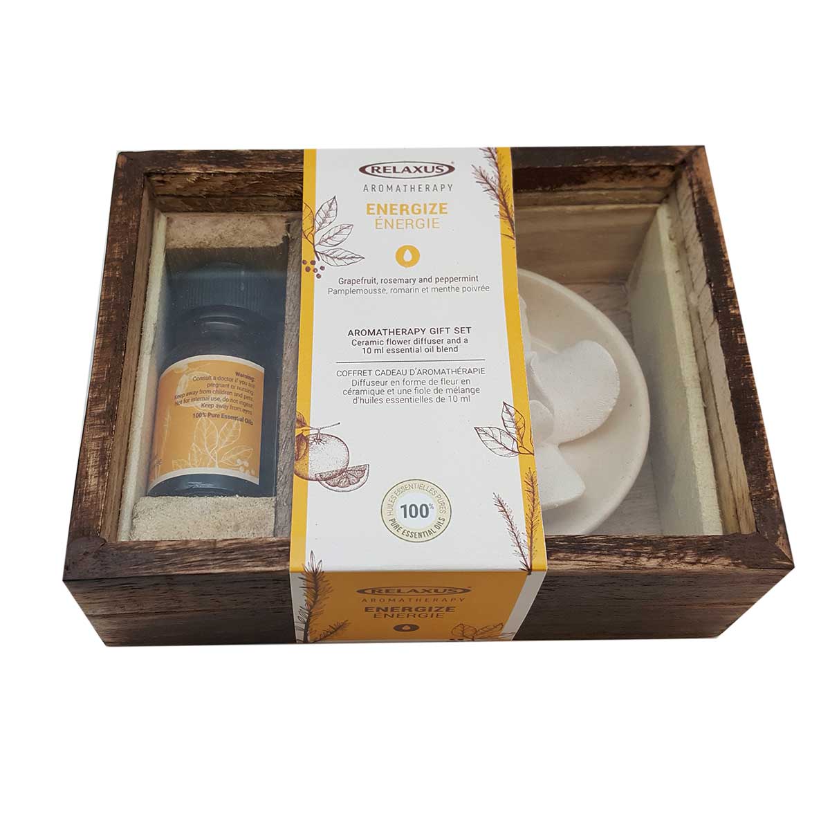 Relaxus Essential Oils Gift Set & Ceramic Diffuser - Image 4