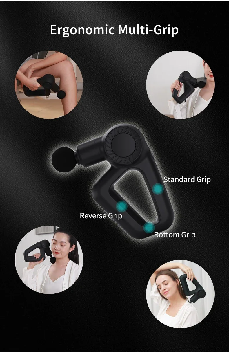 Relaxus Kayo Pro Percussion Massage Gun with 4 Attachments 703289 - Image 4