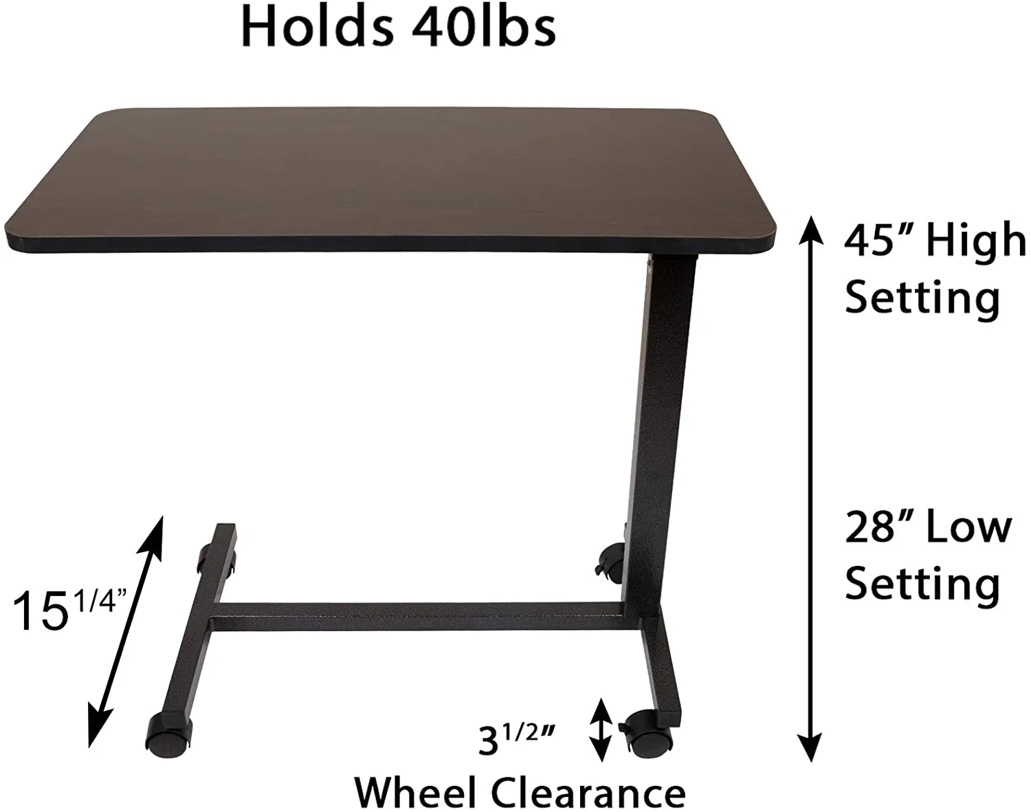Roscoe Medical Non-Tilt Overbed Table - Image 5