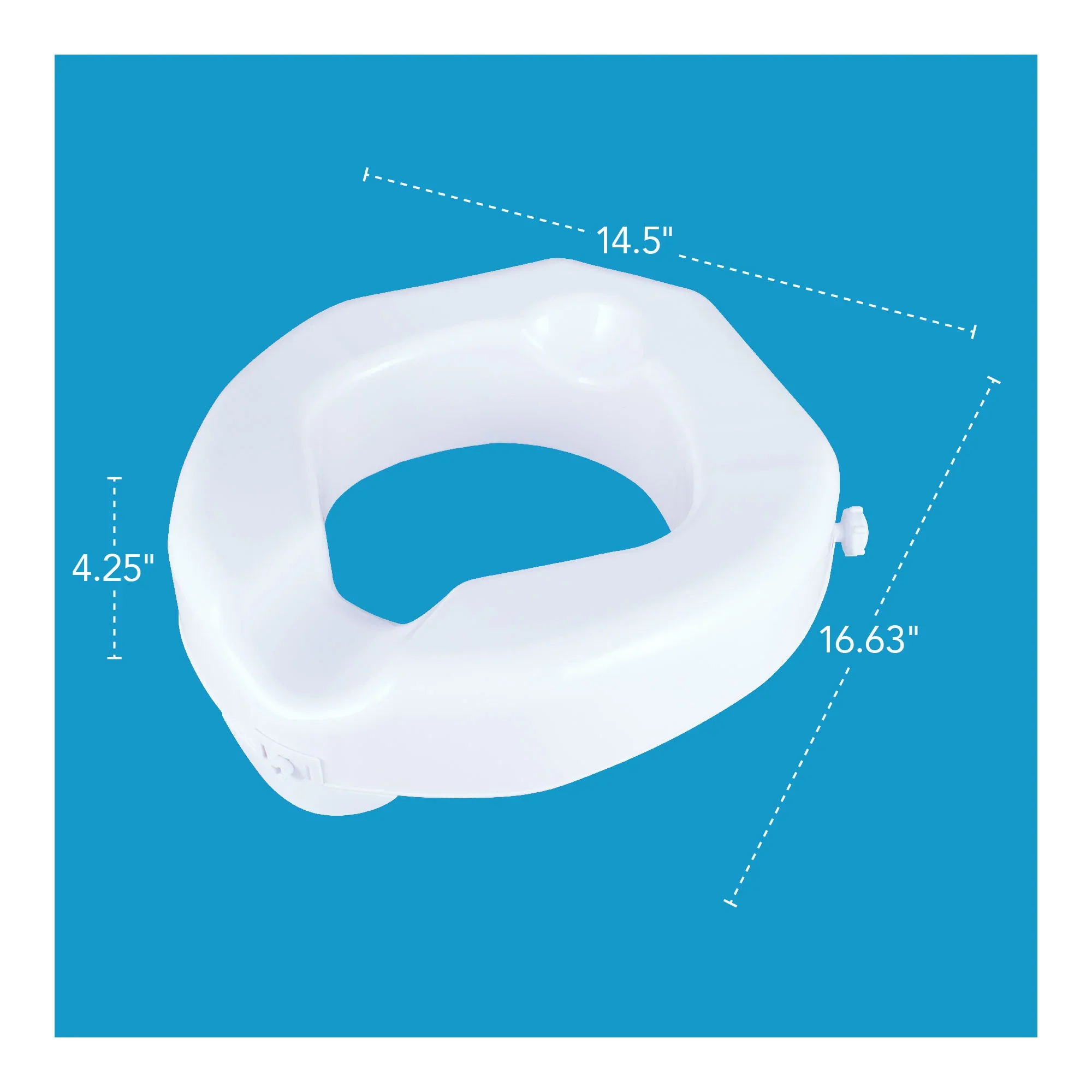 Carex Bariatic Safe Lock Raised Toilet Seat - Image 4