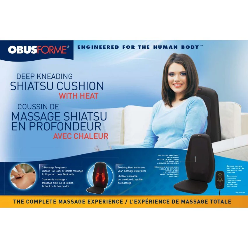 Obus Forme Deep Kneading Shiatsu Cushion with Heat - Image 3