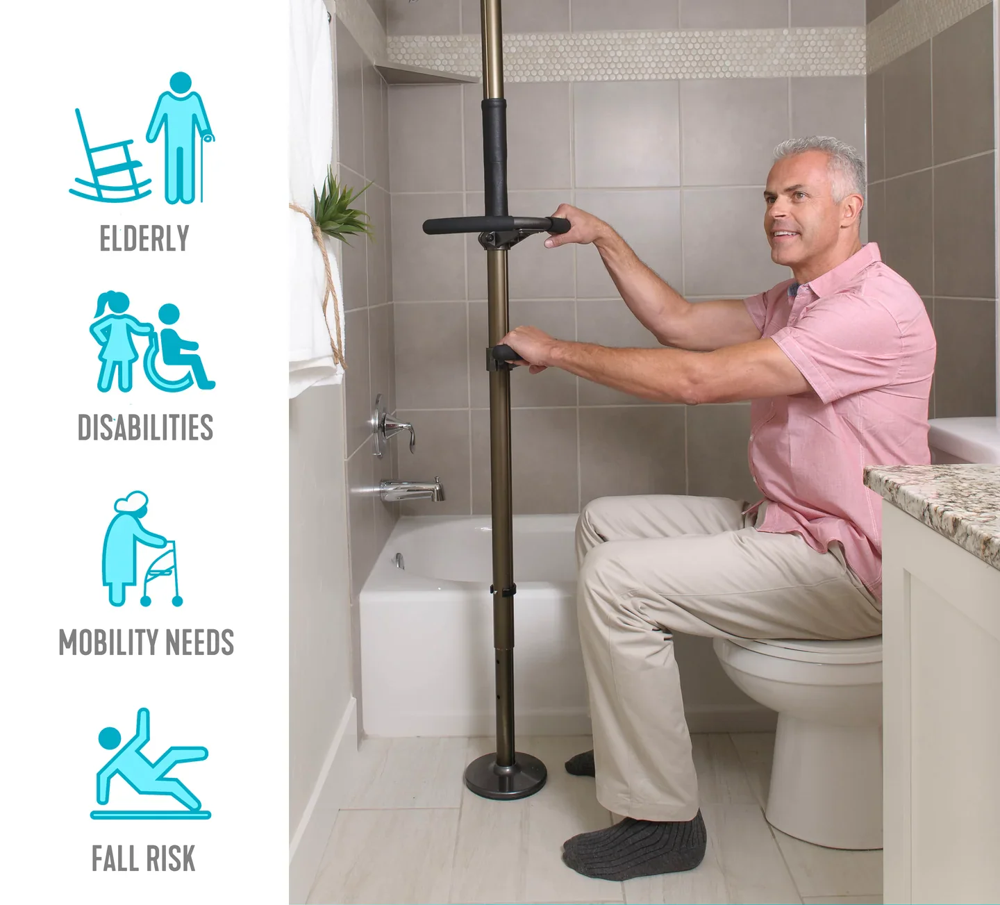 Stander Wonder Pole Premium Floor-to-Ceiling Grab Bar - Image 7