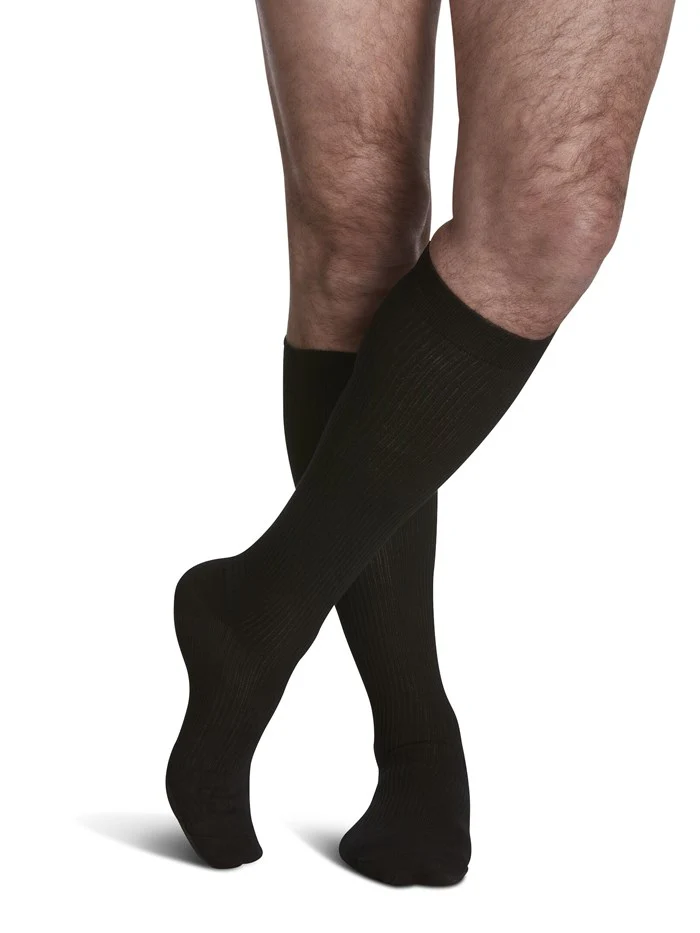 Sigvaris Mens Traveno Travel Cotton Knee High 15-20mmHg