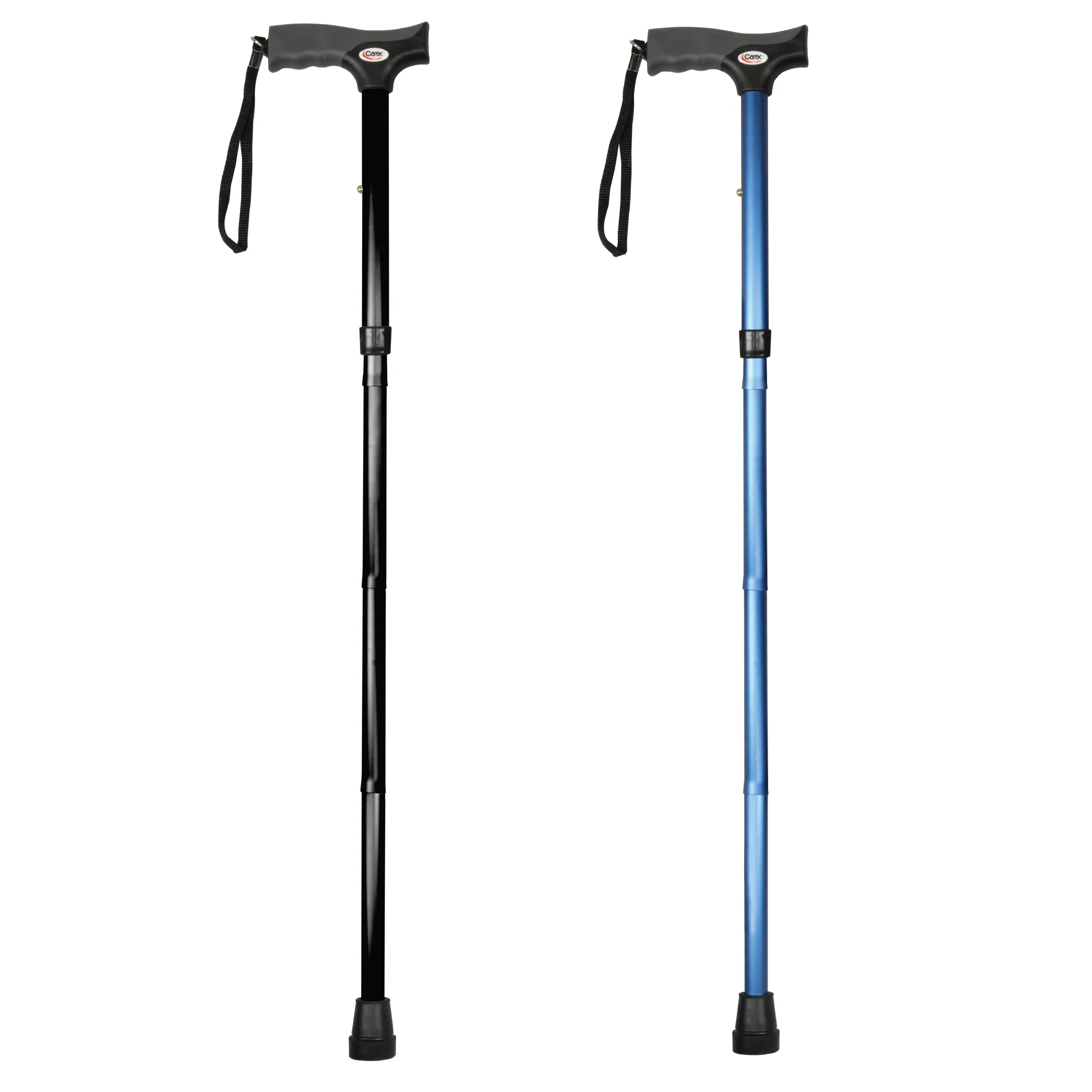 Carex Soft Grip Folding Cane with Derby Handle