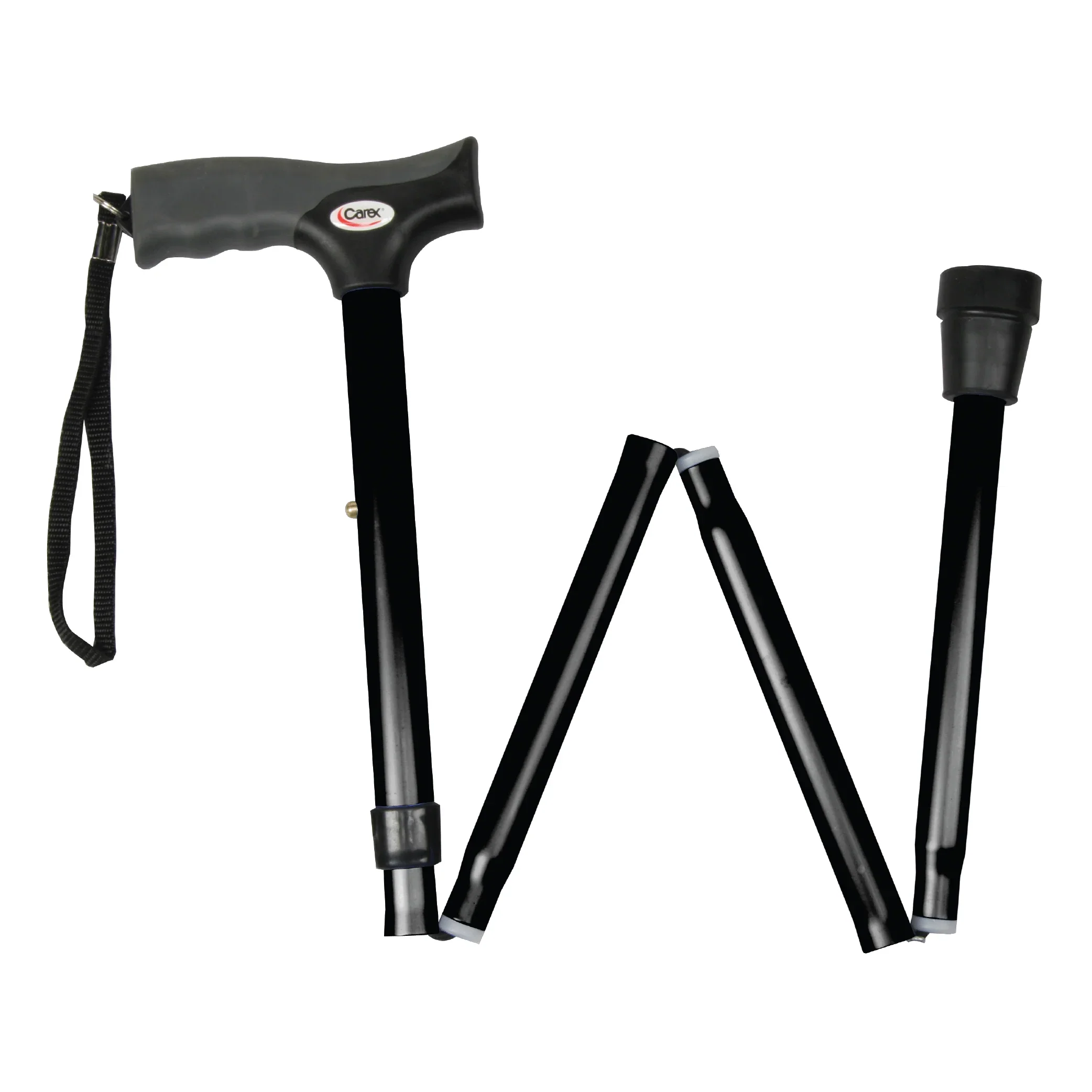 Carex Soft Grip Folding Cane with Derby Handle - Image 3