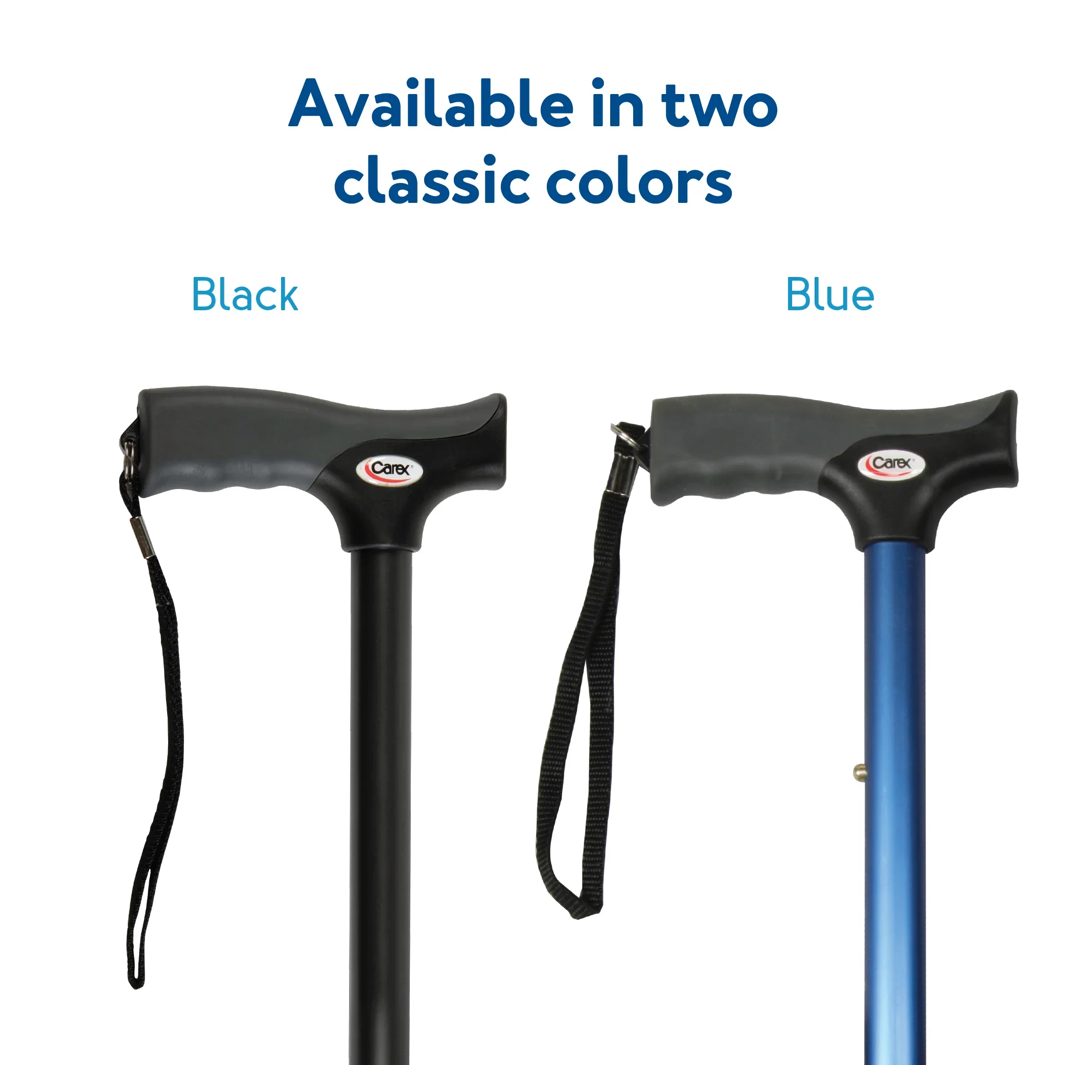 Carex Soft Grip Folding Cane with Derby Handle - Image 4