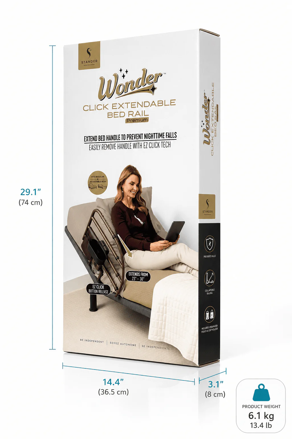 Stander Wonder Click Extendable Bed Rail Premium - Image 11
