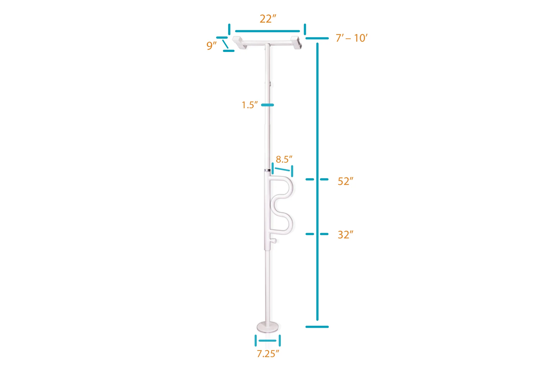 Stander Wonder Pole Plus Curve Grab Bar 1110 - Image 4