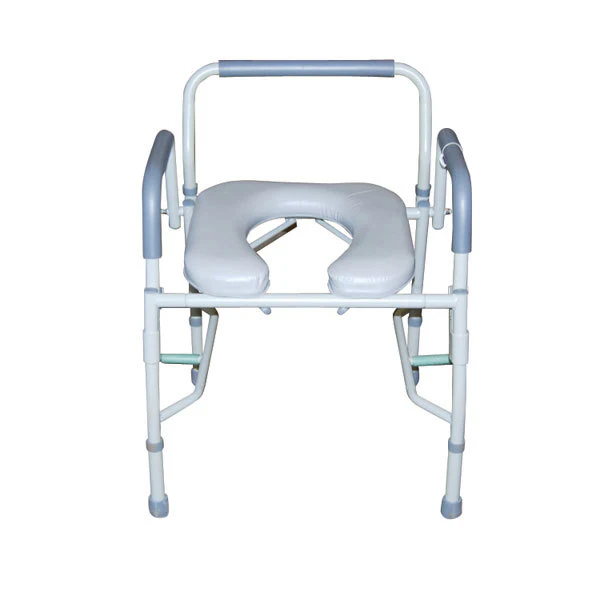Drive Medical Steel Drop-Arm Commode with Padded Seat - Image 3
