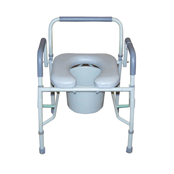 Drive Medical Steel Drop-Arm Commode with Padded Seat - Image 4