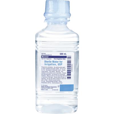 Baxter Sterile Water For Irrigation USP Pour Bottle 500ml