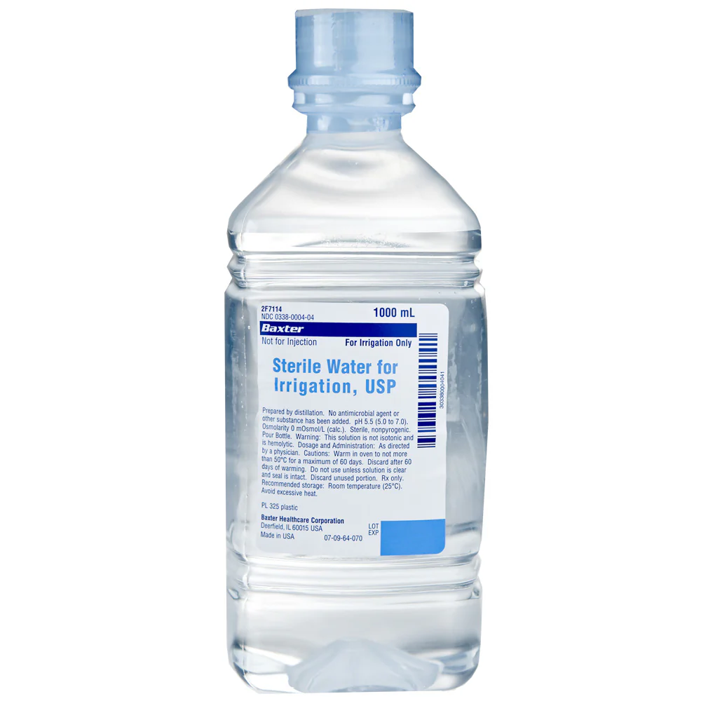 Baxter Sterile Water For Irrigation USP Pour Bottle 1000ml