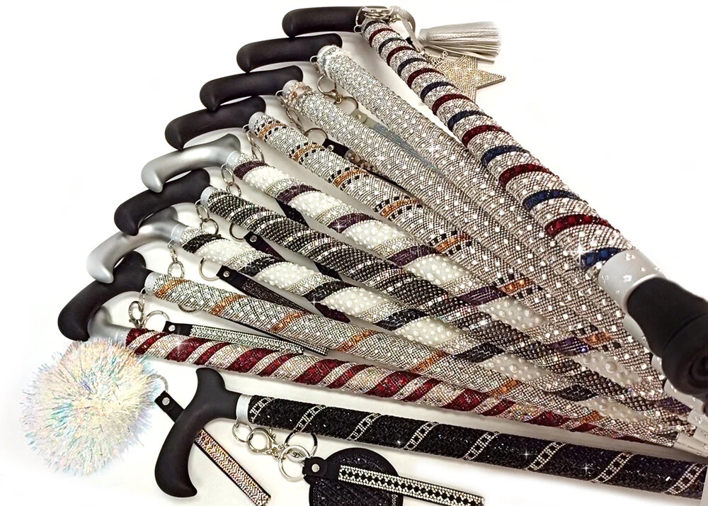 Jacqueline Kent Sugar Canes Adjustable Cane