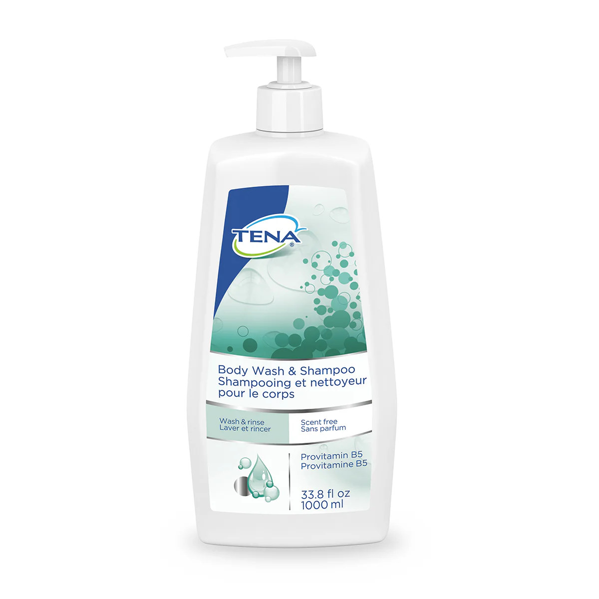 TENA Body Wash and Shampoo Scent-Free 1000mL - Image 2