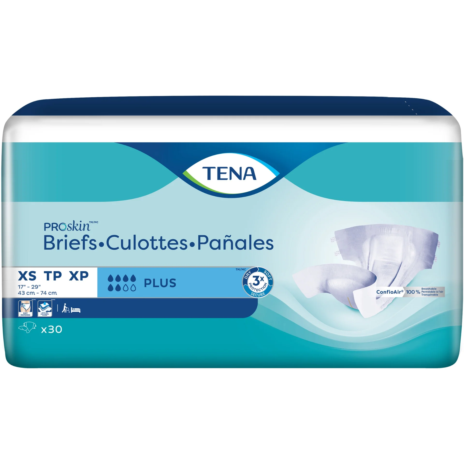 TENA Proskin Plus - X-Small, 17-29" (Tabbed)