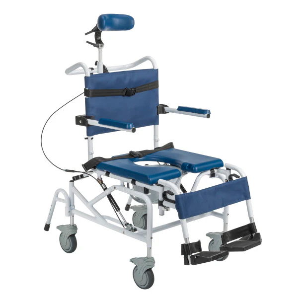 Drive Medical Tilting Aluminum Rehab Shower Chair Commode - Image 2