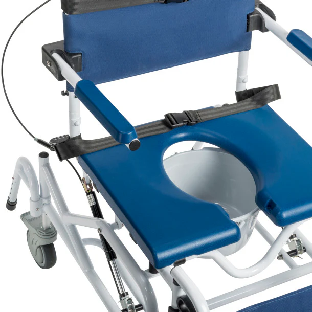 Drive Medical Tilting Aluminum Rehab Shower Chair Commode - Image 4