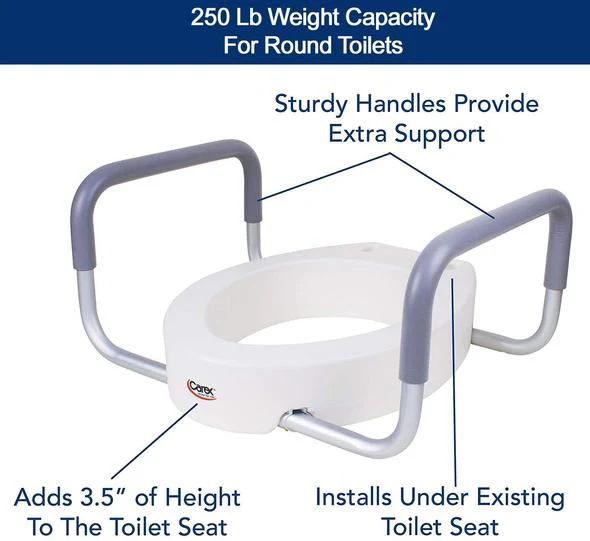 Carex Toilet Seat Elevator with Removable Arms - Image 2