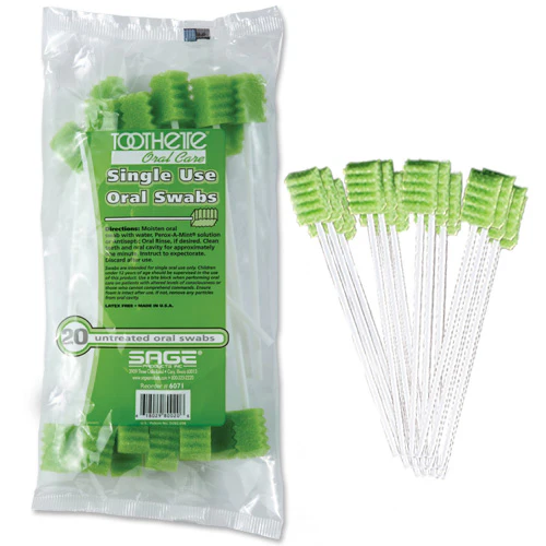Sage Toothette Plus Swabs Untreated 20 Swabs