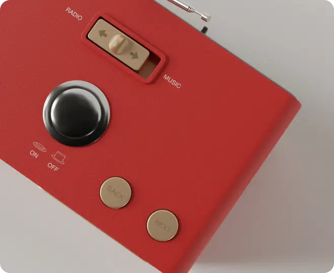 SMPL touchPlayer Radio and Music Player Red - Image 3