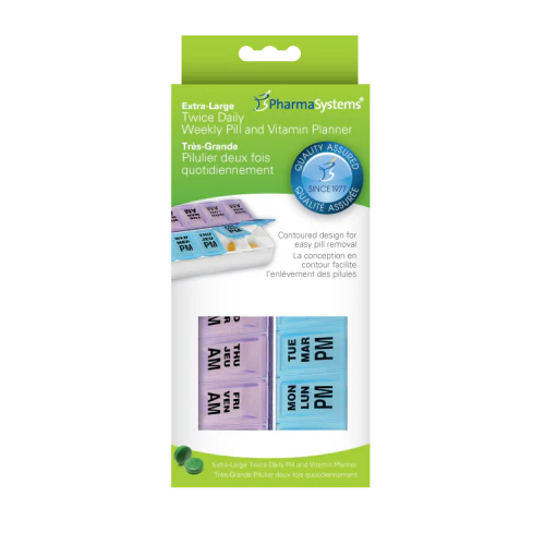 PharmaSystems TWICE DAILY PILL PLANNER EXTRA LARGE