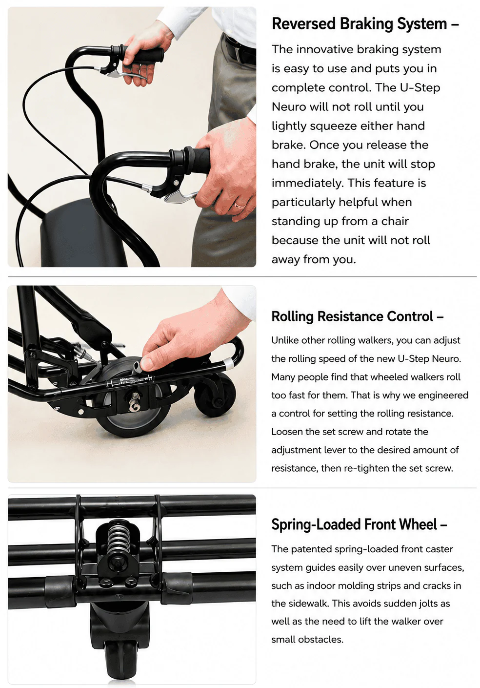 U-Step The U-Step II Neuro Walking Stabilizer Rollator - Image 3